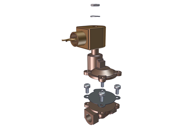 exploded solenoid