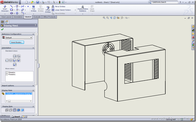 multibody drawing view