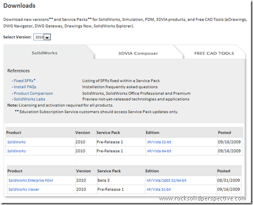 solidworks 2010 pre release