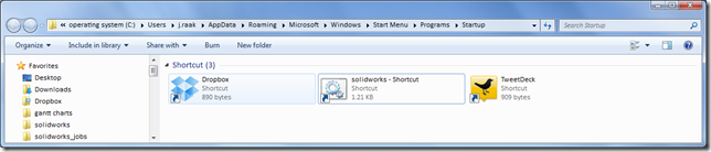startup folder