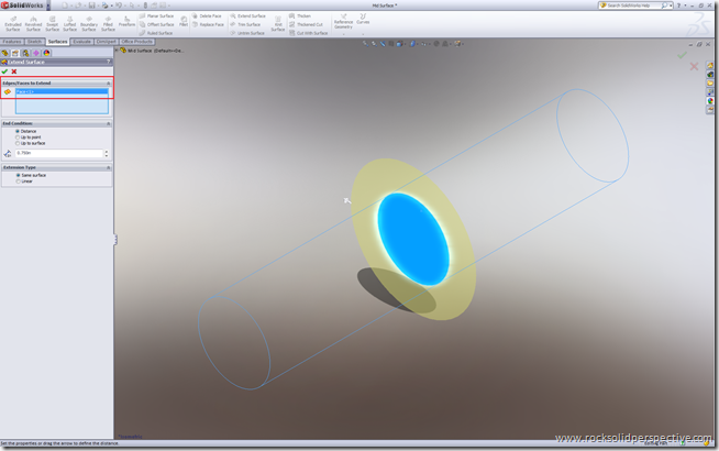 Extend Surface Tool